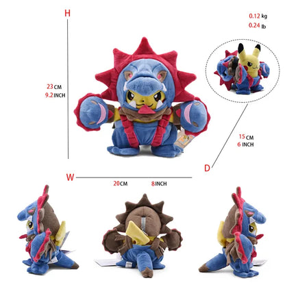 24 Pcs Pokemon Pikachu Cosplay Toys Charizard Snorlax Garchomp Tyranitar Hydreigon Anime Stuffed Plush Cartoon Peluche Dolls