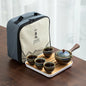 Portable Teapot Set with 360 Rotation Tea Maker and Infuser