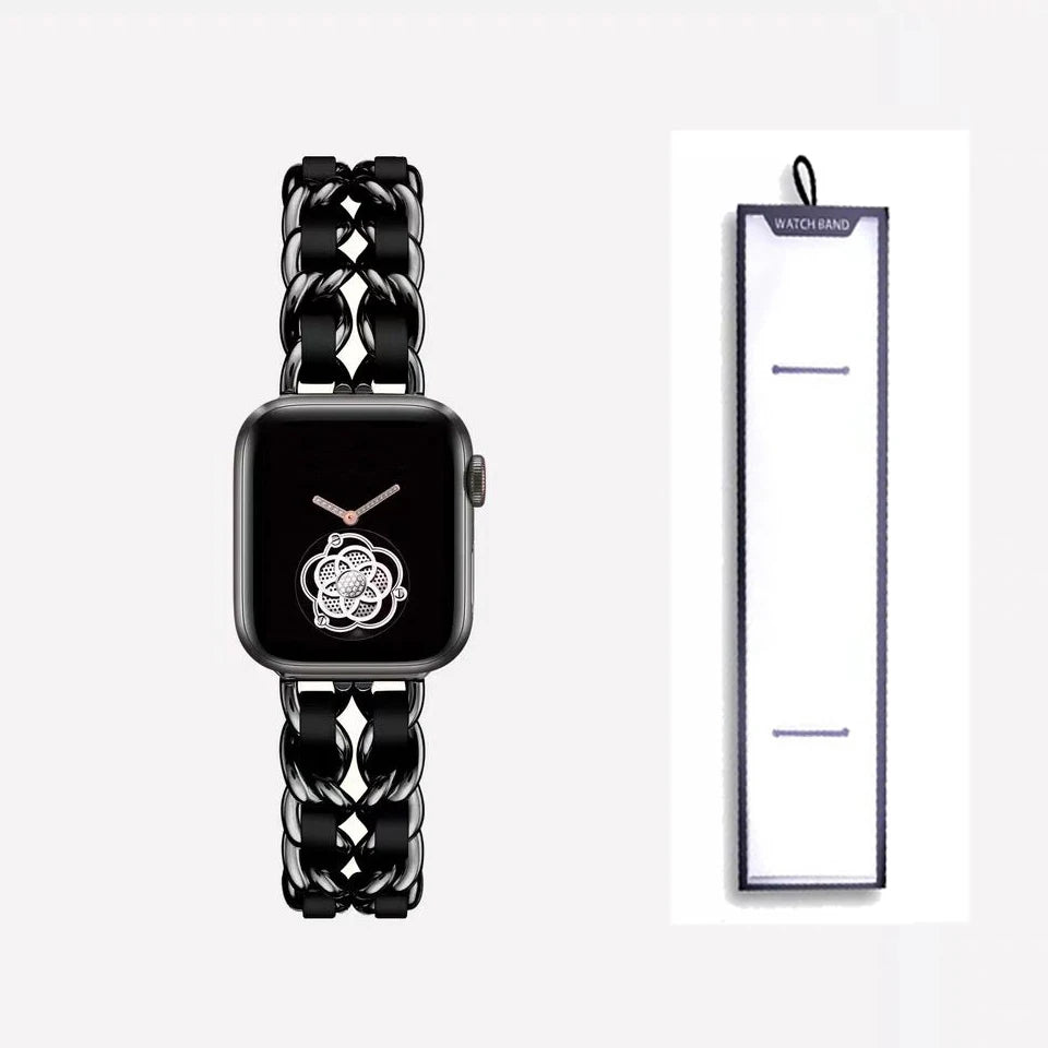 Strap For Apple Watch Ultra 49mm Band chain 45mm 41mm 38 42mm 40 44mm Bracelet Steel luxury iWatch series 8 7 6 se 5 4 3 Correa