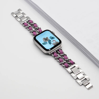 Strap For Apple Watch Ultra 49mm Band chain 45mm 41mm 38 42mm 40 44mm Bracelet Steel luxury iWatch series 8 7 6 se 5 4 3 Correa