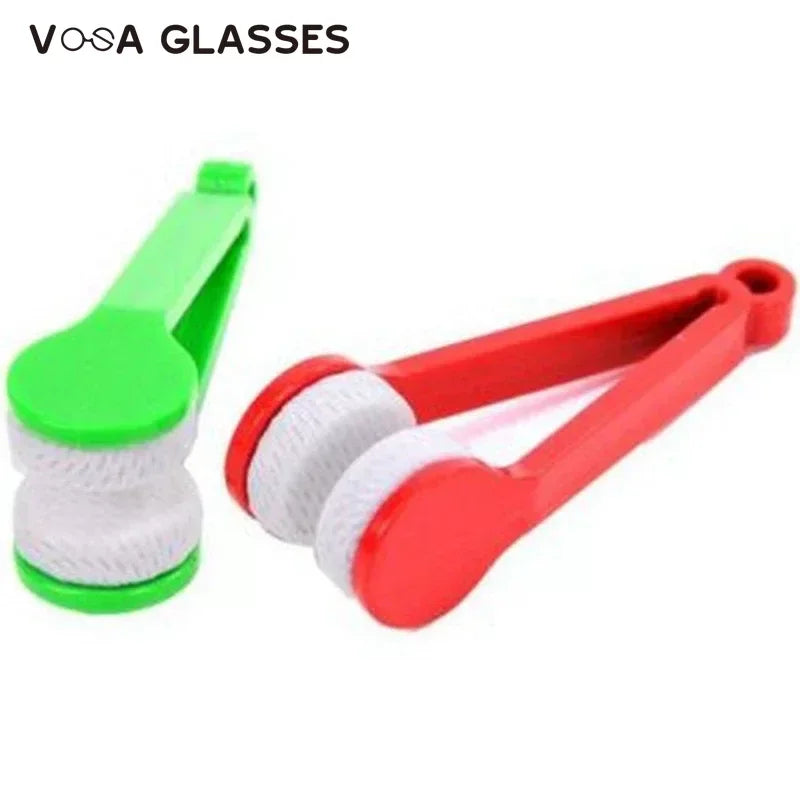 Portable Multifunctional Glasses Cleaning Rub Eyeglass Sunglasses Spectacles Microfiber Cleaner Brushes Wiping Tools Mini 1 Pcs