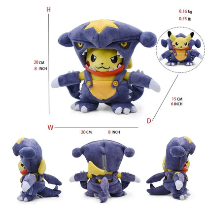 24 Pcs Pokemon Pikachu Cosplay Toys Charizard Snorlax Garchomp Tyranitar Hydreigon Anime Stuffed Plush Cartoon Peluche Dolls