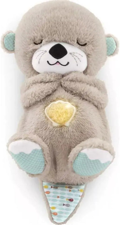 Sound Machine Soothe 'n Snuggle Otter Portable Plush Baby Toy with Sensory Details Music Lights & Rhythmic Breathing Motion