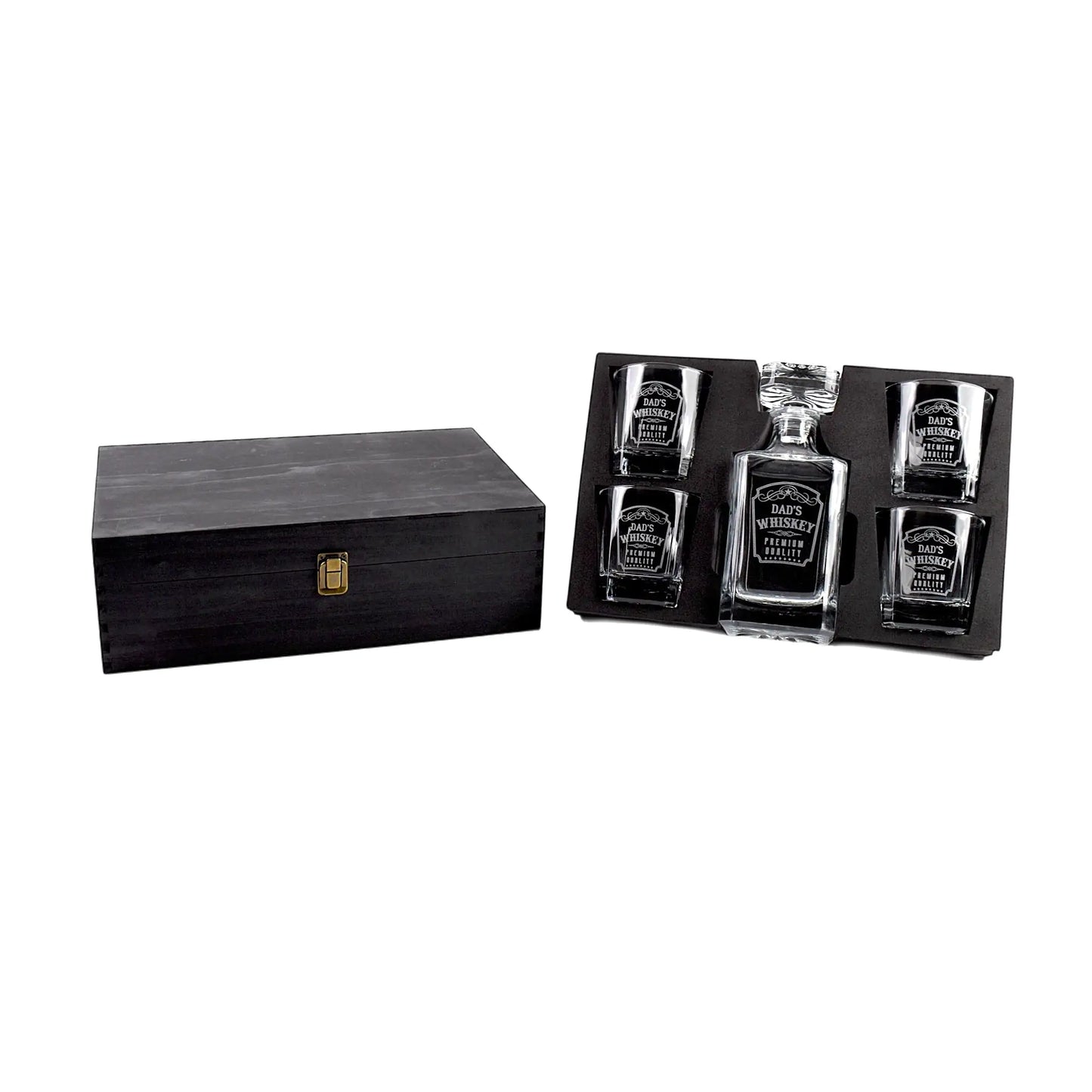 XL Box Foam Set For 1 Decanter and 4 Glasses