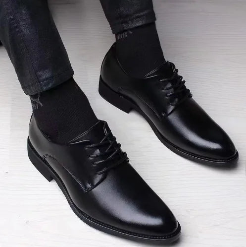 Men's Classic Leather Oxfords: British Style Formal Dress Shoes