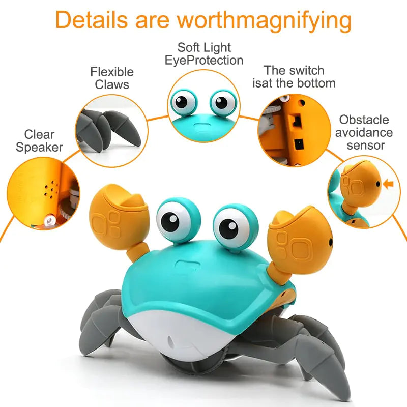 Cute Sensing Crawling Crab Baby Toys